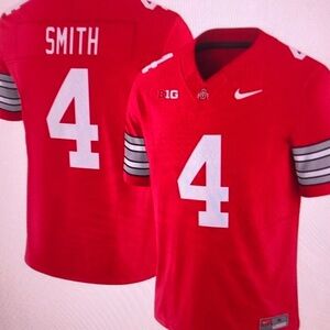 Mens Jeremiah Smith Stitched Jersey Scarlet Vapor Red❤️